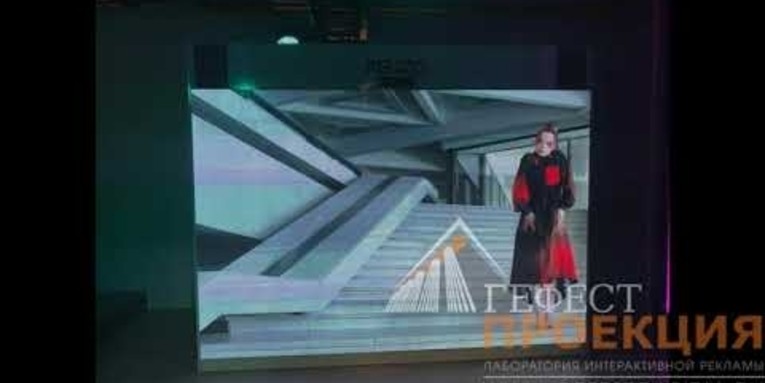 Светодиодный экран с системой Кinect и уникальным контентом для бренда Kenzo